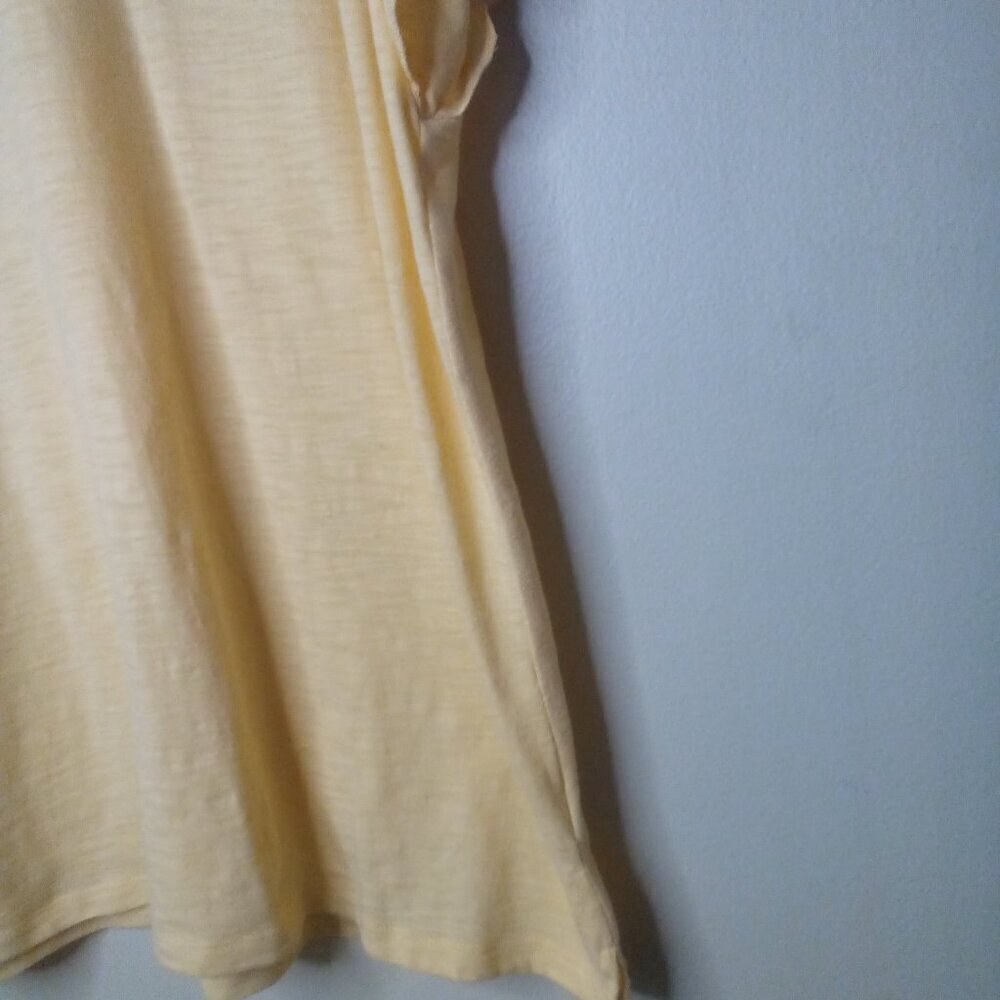 Liz Claiborne Shirt Women XL Eyelet Scallop Short Sleeve Peach Light Orange - Picture 7 of 15